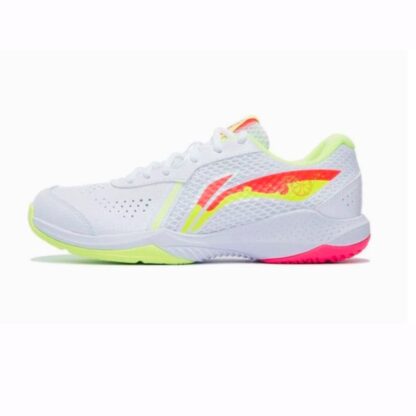 LiNing – Badminton Shoes - Lei Ting Lite - White Yellow Pink - Image 2